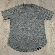 Legends Enzo Shirt Gray Short Sleeve Curved Hem Athletic Performance Workout M