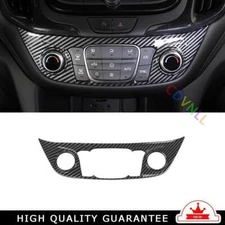 Car Console AC Switch Frame Trim For Chevrolet Equinox 2018-24 ABS Carbon Fiber