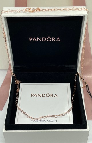 Pandora Rose Joined Hearts Necklace 