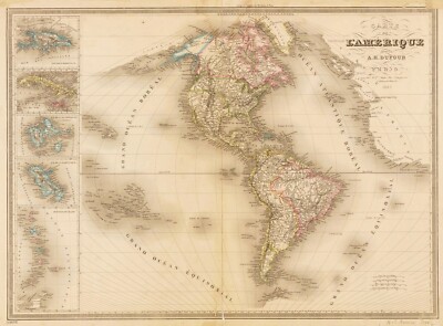 13394.Decoration Poster.Home Wall interior art design.1844 map of America