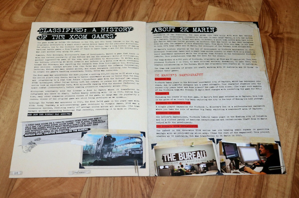 The Bureau XCOM Declassified Rare Press Kit Booklet Ad Advertising 