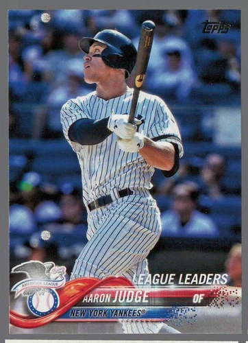 AARON JUDGE 2018 Topps LL #111 League Leaders Paper Base Card NY Yankees ROY