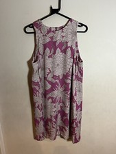 Mango Pink Cream Floral Print Sleeveless Dress Size XL