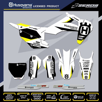 HUSQVARNA MX Grafik Kit Motocross Grafik TC FC TE FE 125-500 LEGION WHI/BLK