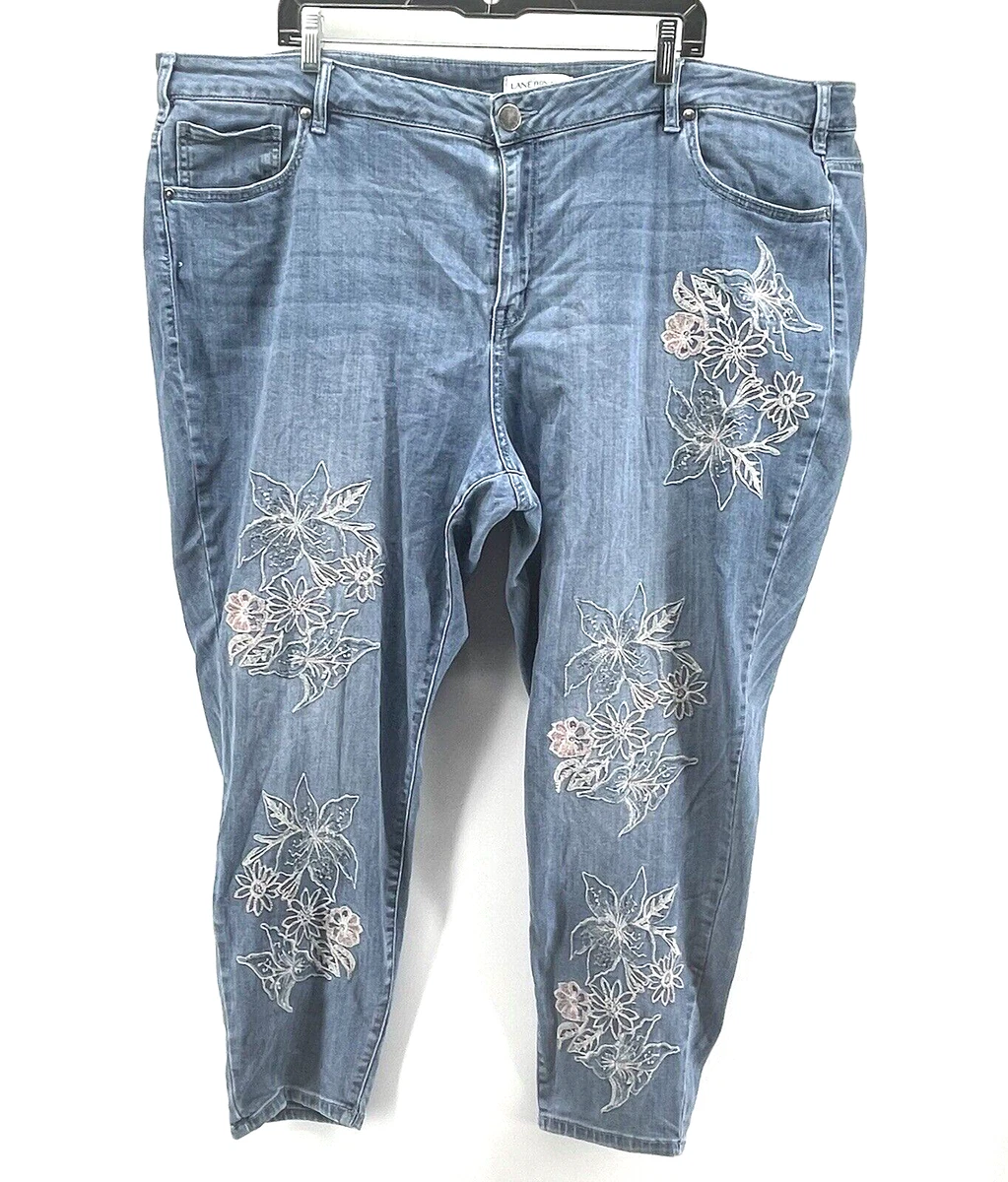 Lane bryant embroidered best sale jeans