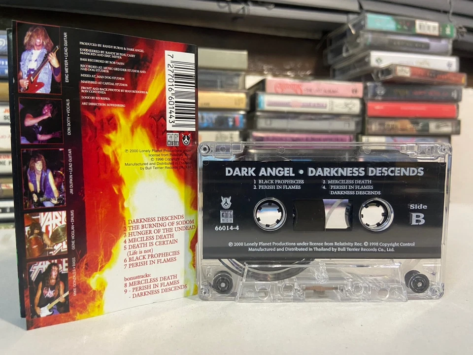 Dark Angel Darkness Descends cassette tape Century Media 2000 Thailand Tested - Image 2 of 3