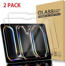 2 PACK Glass Screen Protector For iPad Pro 13" 11" M5/iPad Air 13'' 11'' M3 2025