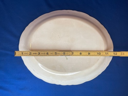 Antike viktorianische Minton Flow blau oval Fisch Servierplatte vergoldet 10 x 12 Zoll - Bild 12 von 12