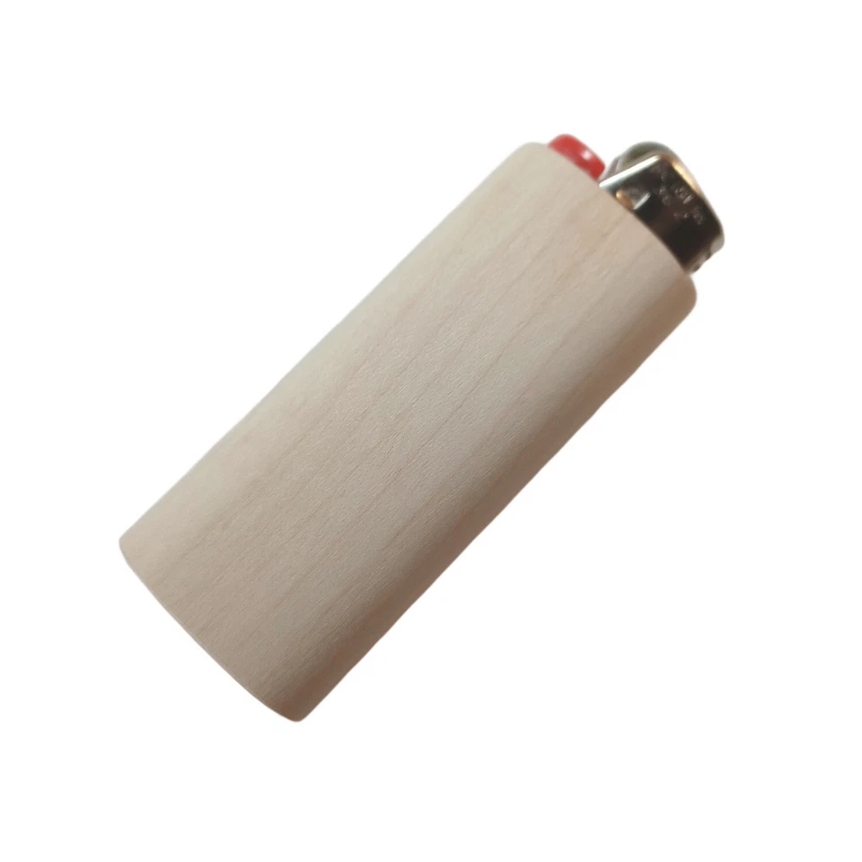 Hágalo usted mismo Lote al por mayor inacabado Estuches para encendedores de madera Soportes Mangas Cubiertas Se adapta a Bic Foto 3 de 4