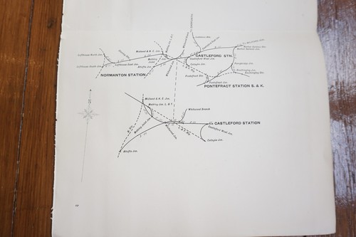 1892 North Eastern Railway Distance Diagram Plan Cross Gate Station Normanton - Picture 3 of 3
