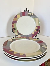 Set of 4 Studio Nova Y2216 Palm Desert 11" Dinner Plates EUC