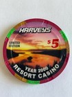 Harverys Lake Tahoe NV $5  LImited Edition Y2K 2000 Obsolete Casino Chip. — photo 2