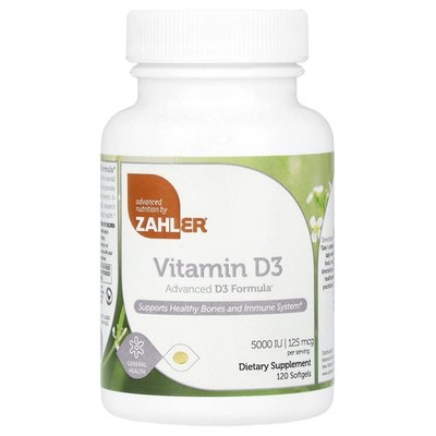Vitamin D3, Advanced D3 Formula, 125 mcg (5,000 IU), 120 Softgels