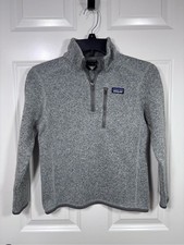 Patagonia Better Sweater 1/4 Zip Pullover Kid s S Gray