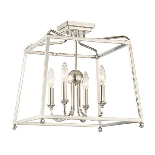 Crystorama Lighting Group 2243 Sylvan 4 Light 16"W Semi-Flush - Black - Picture 10 of 12