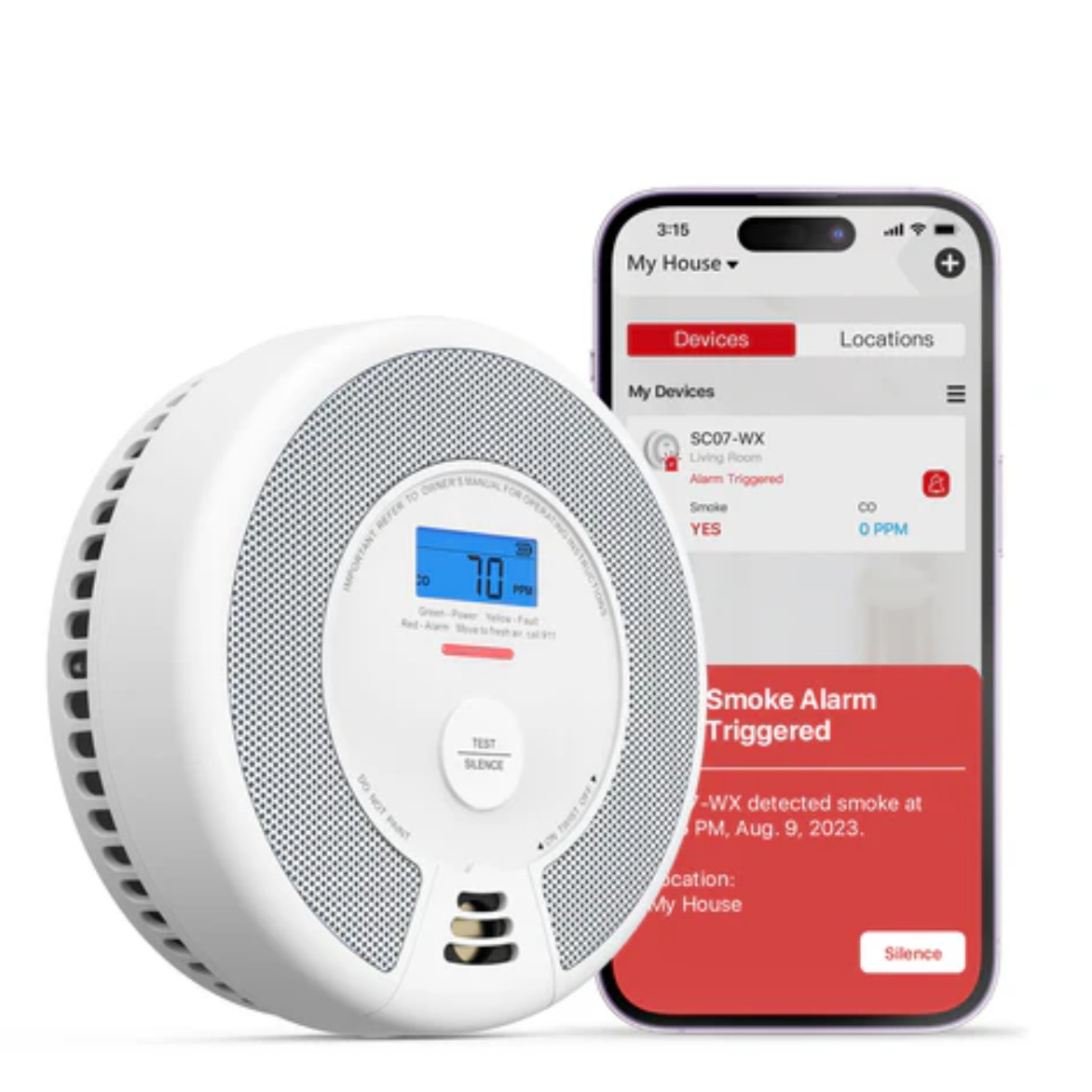 X-SENSE SC07-WX WI-FI COMBINATION SMOKE AND CARBON MONOXIDE ALARM - ONE PACK