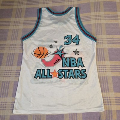 Vtg NBA Champion All Star Game Jersey Rare Misprint Size 40 Hakeem