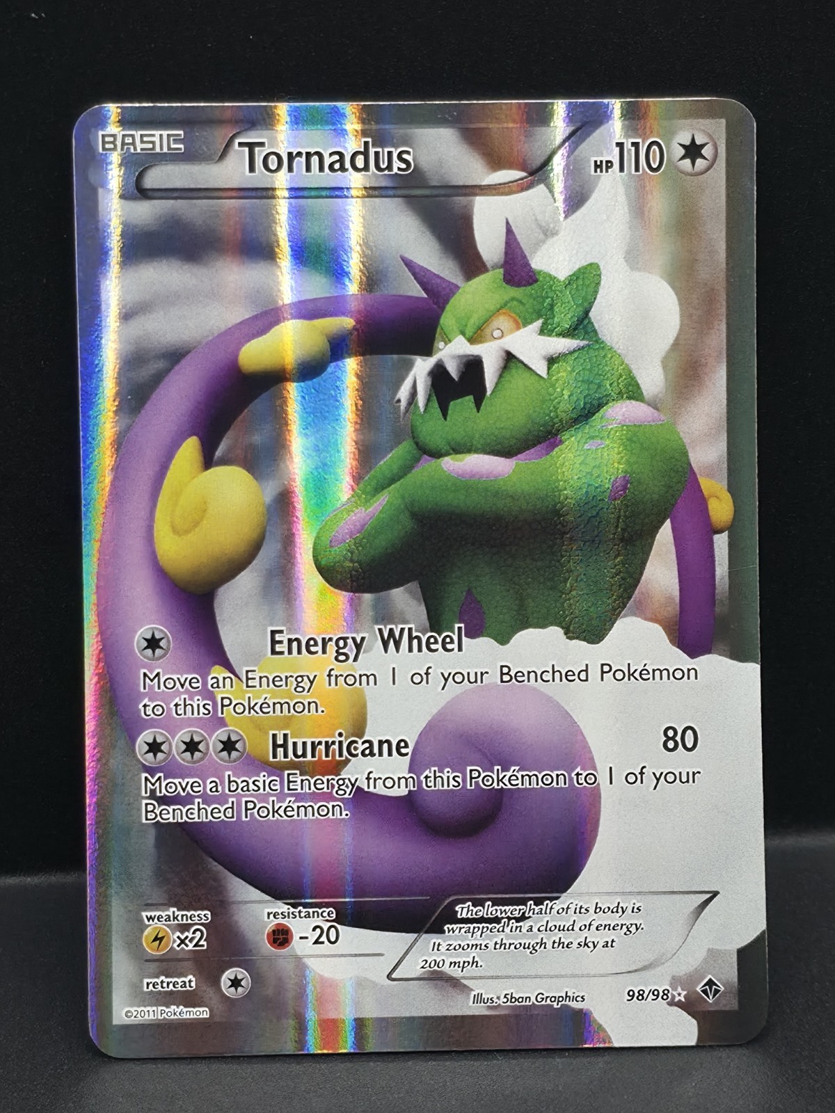 Pokemon TCG Tornadus Ultra Rare Holo Full Art Emerging Powers 98/98