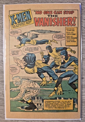 Coverless X-Men #2 1963 Vintage Key X-Men 2nd Appearance 1st Vanisher
