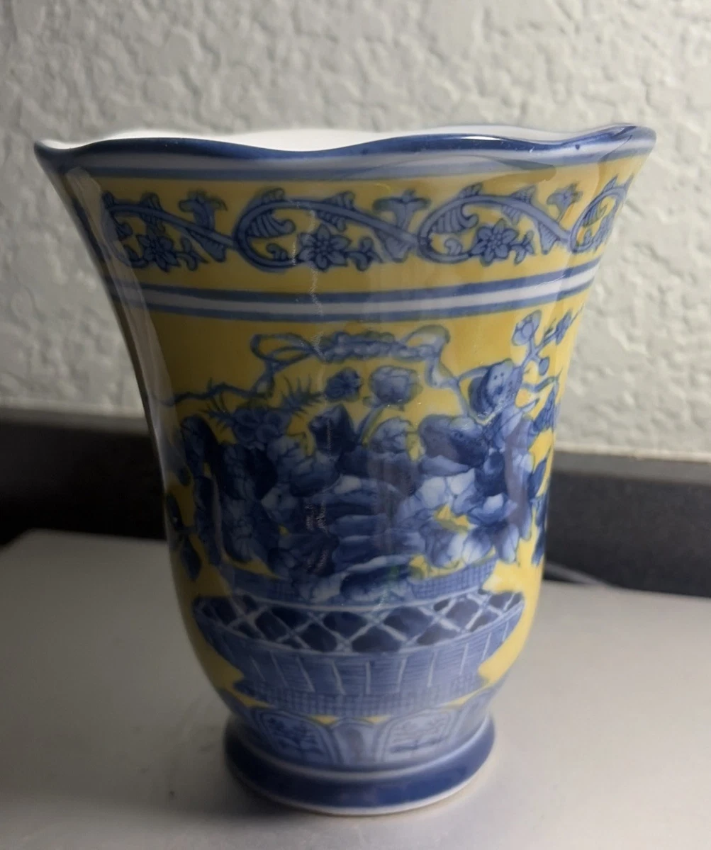 陶瓷蓝色复古原创中国风花瓶| eBay