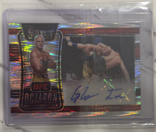 Panini 2022 Select UFC Glover Teixeira Octagon Action Signatures Auto OA-GTX