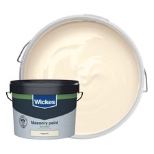 Smooth Masonry Paint 10L Magnolia Exterior Wall Weatherproof Durable Coat DIY UK