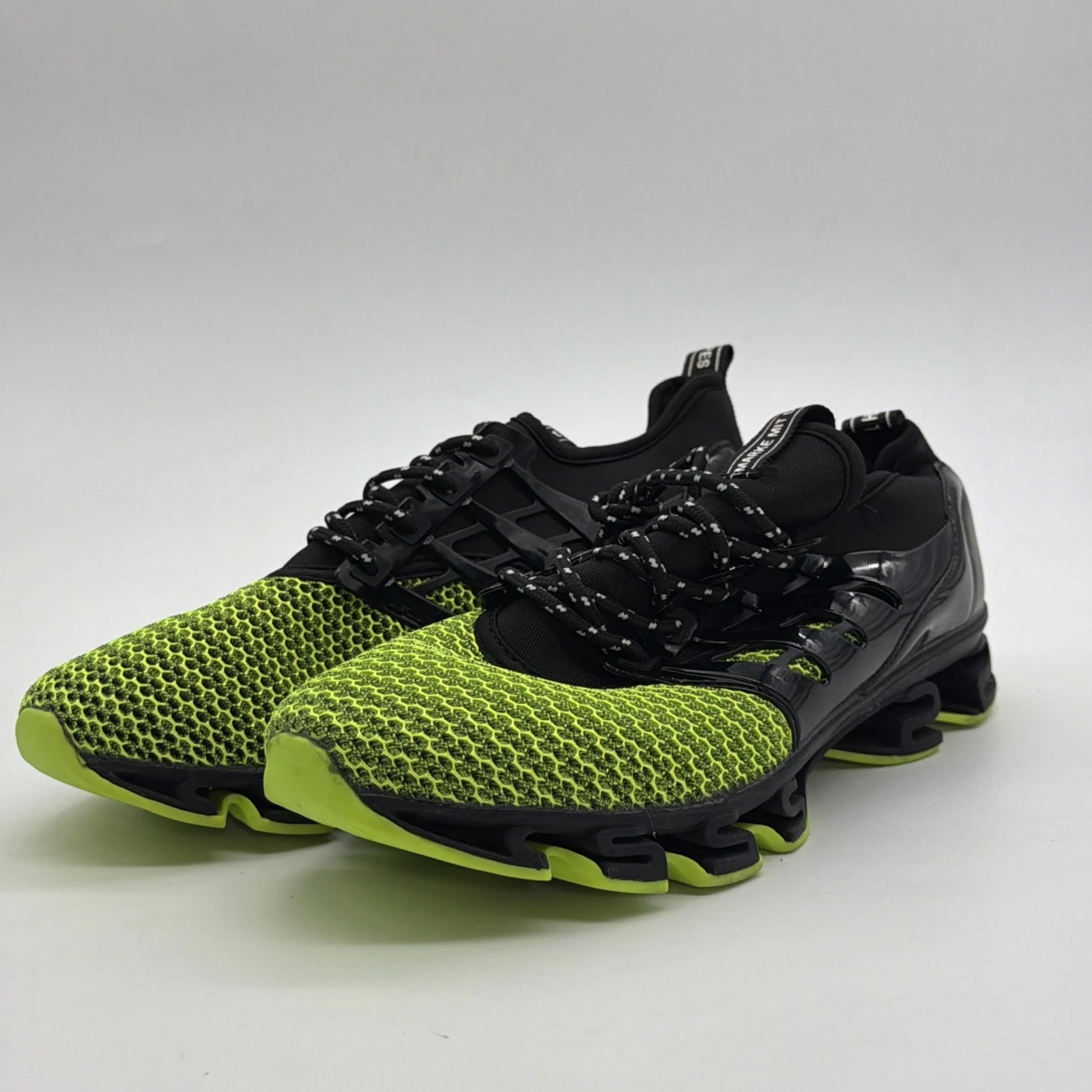 SKDOIUL Sport Running Shoes Mens Mesh Breathable Trail Runners Green Size 10.5