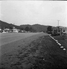 Vintage Photo Negative 1950's Shell Gas Station Clinton Highway Tennessee