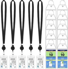 "5 Sets Cruise Lanyard for Ship Cards, Retractable Cruise Lanyards with 10 Wat..