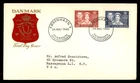 Mayfairstamps Denmark FDC 1960 dual crown and shield First Day Cover aaz_04113