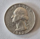 1962 D Washington Quarter - Circulated- Good Condition