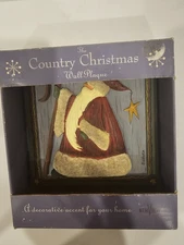 New View Fiddlestix Country Christmas 🎄 Santa Old Wise Man Folk Art Wall Plaque