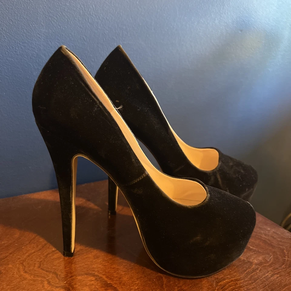 Womens Round Toe Super High Heels Party Platform Stilettos Shoes US 7.5, 38 - Image 4 of 4