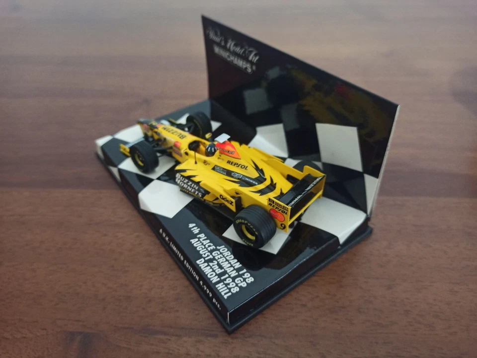 F1 D. HILL JORDAN 198 Germany GP 1998 Minichamps 1/43 - Immagine 3 di 4