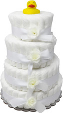 4-Tier Diaper Cake Kit 100 Premium Diapers   Decorate-It-Yourself Baby Shower