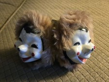 Vintage Child s Fur Eskimo Doll Clown Novelty Ear Muffs