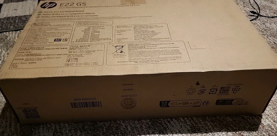 NEW HP E22 G5 21.5" FHD IPS LED Monitor - Black/Silver I'm Open To Nagotiate. - Image 2 of 4