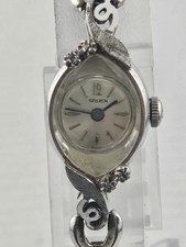 Gruen Swiss Diamond 10k RGP Ladies Manual Wind Watch 17 Jewels Runs Great Rare