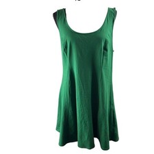 Forever 21 Plus Kelly Green Sleeveless A-Line Stretch Dress 1X
