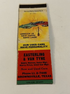 Easterling Van Tyne Brownsville TX Texas Vintage Matchbook