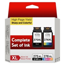 PG-275XL CL-276XL Ink Cartridge Replacement for Canon PIXMA TS3520 TS3500 TS3720