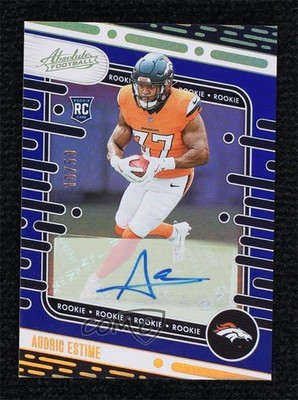 2024 Absolute Blue Spectrum Signatures 10/50 Audric Estime Rookie Auto RC 0m89