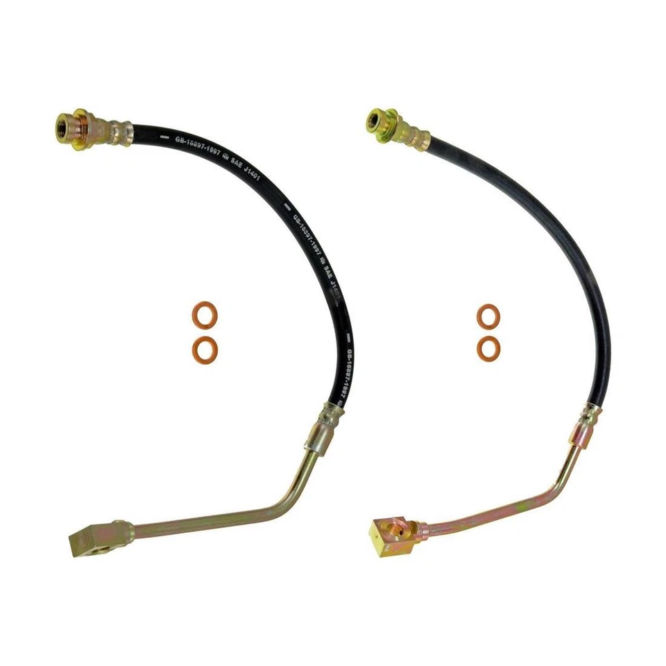 Línea de freno de manguera hidráulica de freno delantero compatible con Chevrolet K1500 1994 1995 1996 1997 Foto 2 de 4