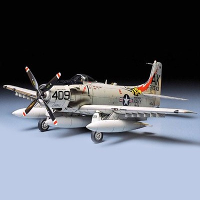 Tamiya 1/48 A1H Skyraider USN Plastic Model TAM61058 Plastic Models Airplane