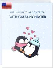 Cute Christmas Card – Punny Holiday Greeting Card Cute, Blank Inside, Perfect fo