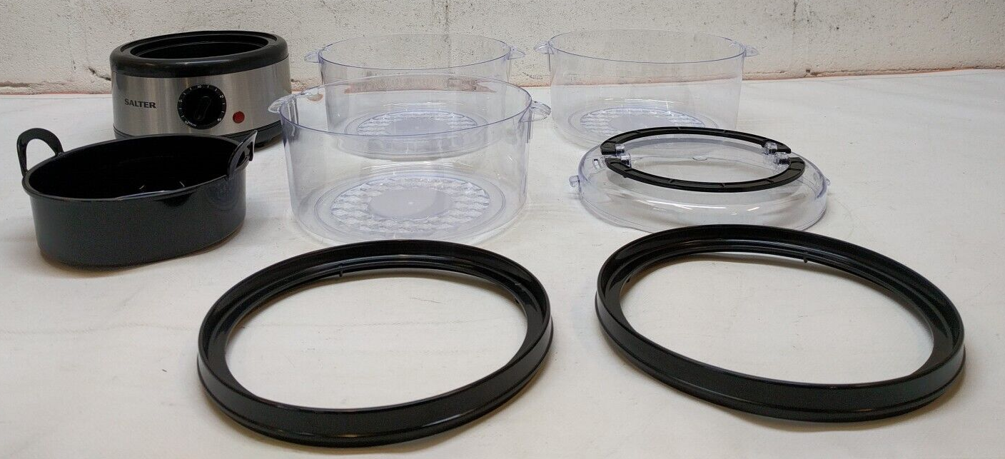 Salter 3Tier Food Steamer 7.5L Stainless Steel MultiCooker, 500W