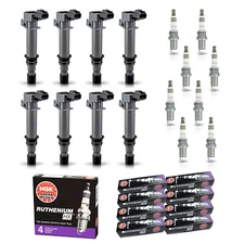 8 Ignition Coil & 8 NGK Ruthenium Spark Plug for Dodge Durango 2000-2007 4.7L