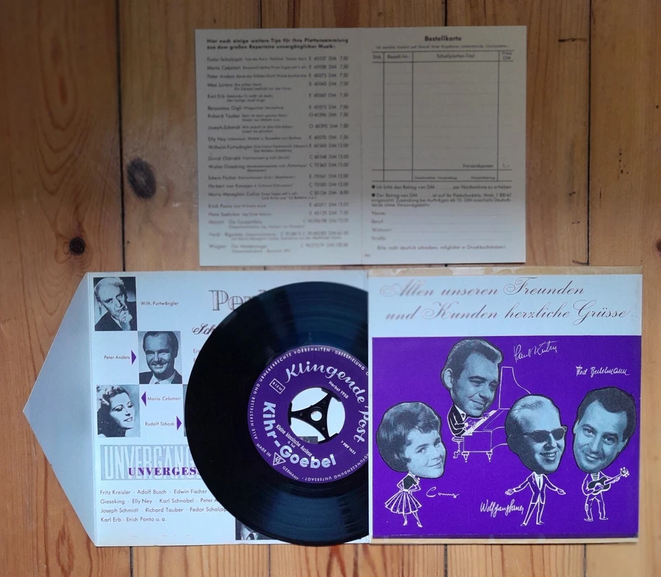 Conny Froboess Paul Kuhn Fred Bertelmann Wolfgang Sauer KLINGENDE POST 1958 7" - Bild 4 von 4