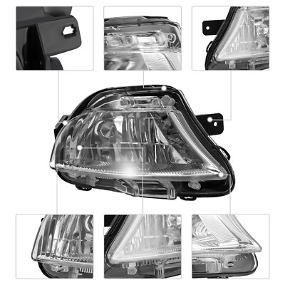 Left+Right Side Clear Front Bumper Fog Light Lamp For Lexus LS460 2007-2010