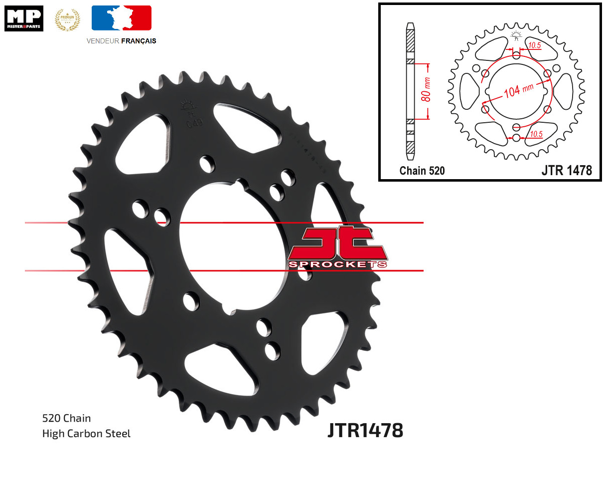 Couronne Polaris Scrambler 400 pour restaurer les performances d'origine de votre quad 2x4